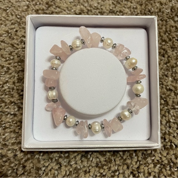 Natural Freshwater Pearls bracelet mix with Stone Nuggets Gemstone - Picture 5 of 12